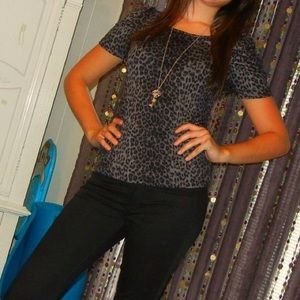 Forever 21 dressy cheetah top